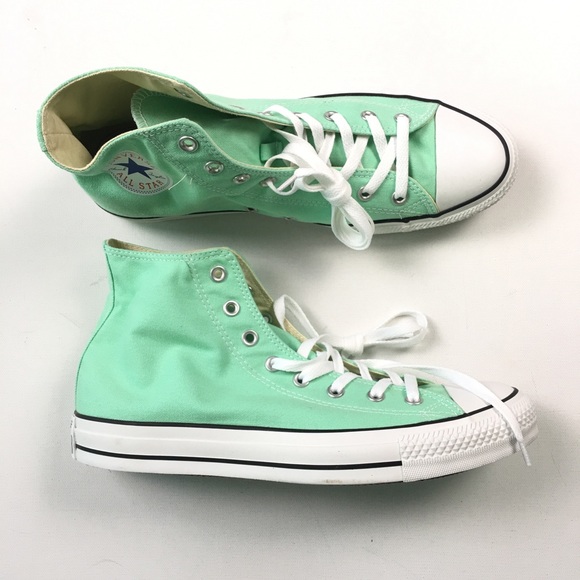 Converse Womens Mint Hi Chuck Taylor Shoes 8 High - Picture 2 of 6